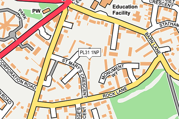 PL31 1NP map - OS OpenMap – Local (Ordnance Survey)