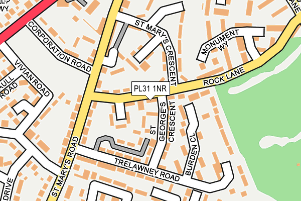 PL31 1NR map - OS OpenMap – Local (Ordnance Survey)