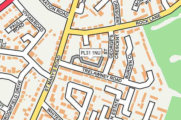 PL31 1NU map - OS OpenMap – Local (Ordnance Survey)