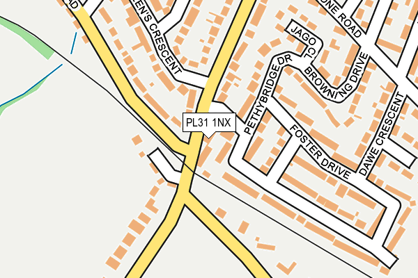 PL31 1NX map - OS OpenMap – Local (Ordnance Survey)