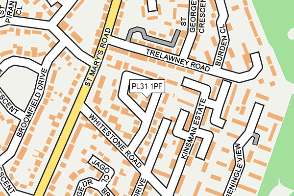 PL31 1PF map - OS OpenMap – Local (Ordnance Survey)