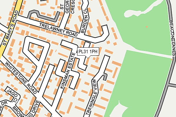 PL31 1PH map - OS OpenMap – Local (Ordnance Survey)