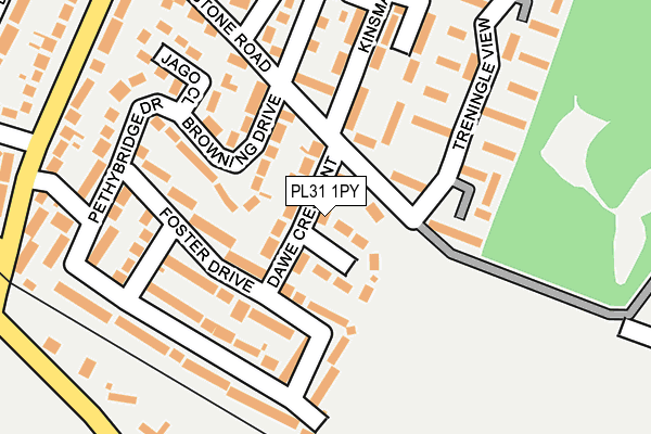 PL31 1PY map - OS OpenMap – Local (Ordnance Survey)