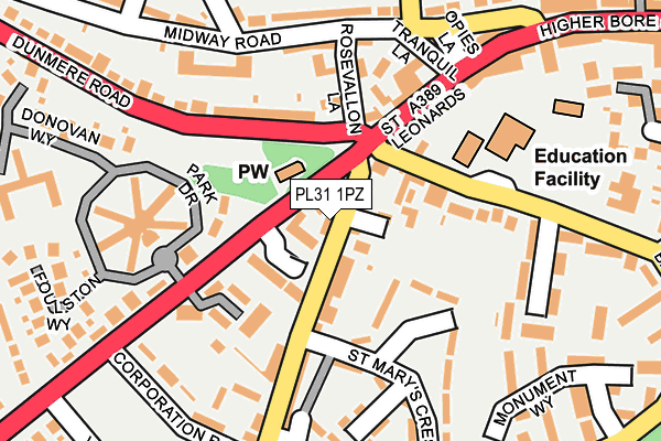 PL31 1PZ map - OS OpenMap – Local (Ordnance Survey)