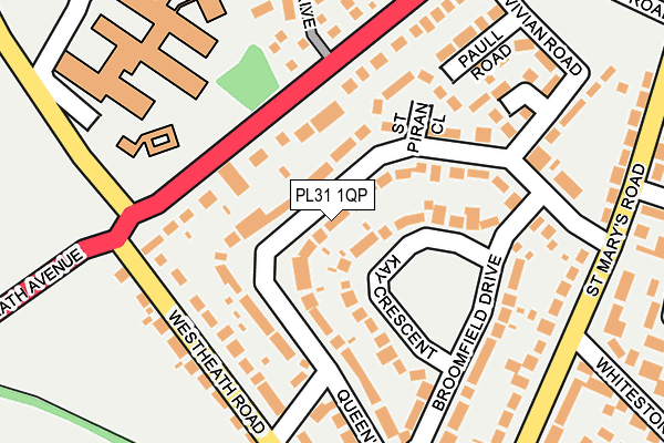 PL31 1QP map - OS OpenMap – Local (Ordnance Survey)