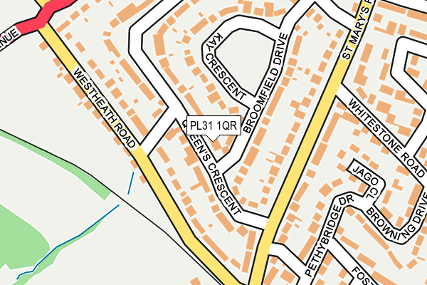 PL31 1QR map - OS OpenMap – Local (Ordnance Survey)