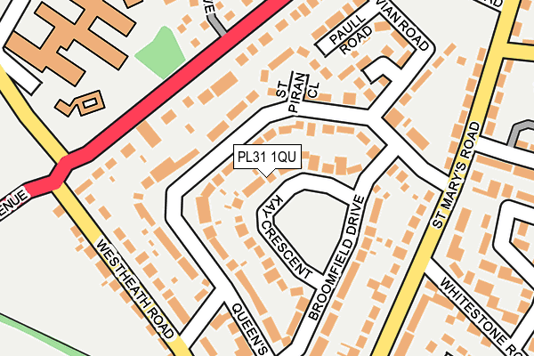 PL31 1QU map - OS OpenMap – Local (Ordnance Survey)