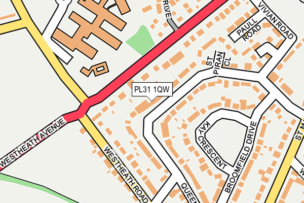 PL31 1QW map - OS OpenMap – Local (Ordnance Survey)