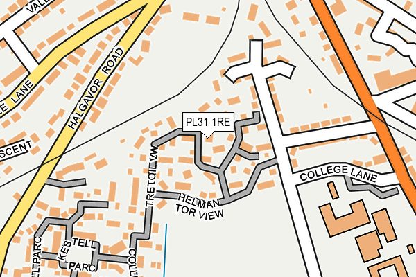 PL31 1RE map - OS OpenMap – Local (Ordnance Survey)