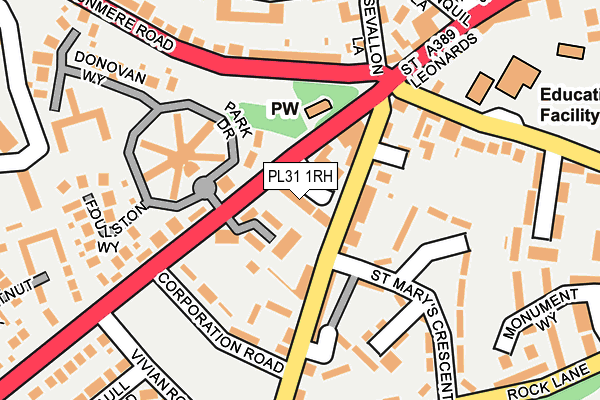 PL31 1RH map - OS OpenMap – Local (Ordnance Survey)