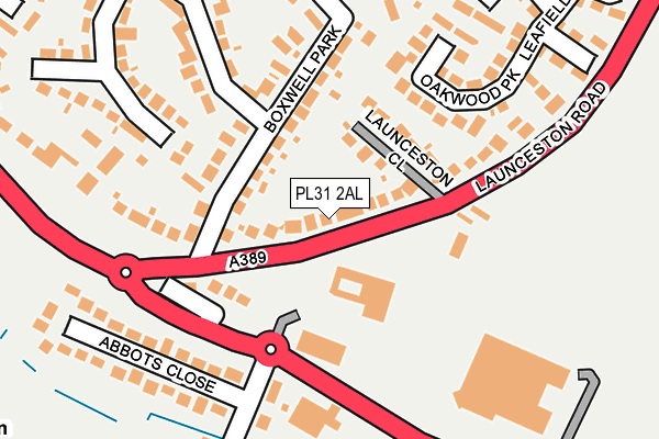 PL31 2AL map - OS OpenMap – Local (Ordnance Survey)