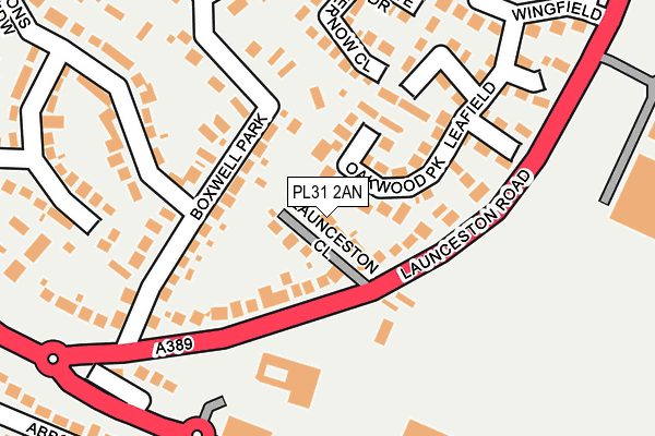 PL31 2AN map - OS OpenMap – Local (Ordnance Survey)