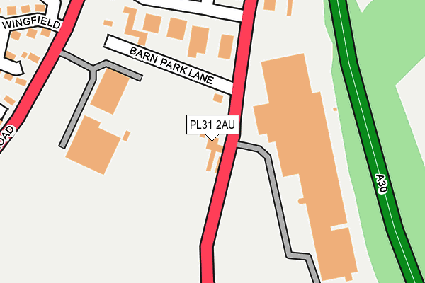 PL31 2AU map - OS OpenMap – Local (Ordnance Survey)