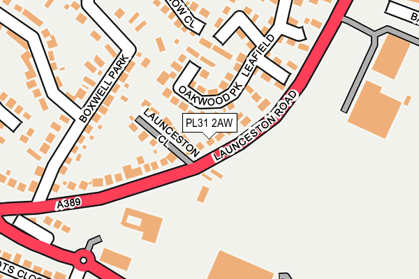 PL31 2AW map - OS OpenMap – Local (Ordnance Survey)