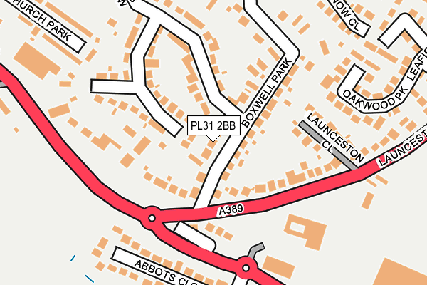 PL31 2BB map - OS OpenMap – Local (Ordnance Survey)