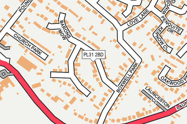 PL31 2BD map - OS OpenMap – Local (Ordnance Survey)