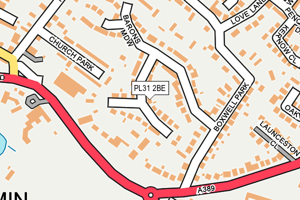 PL31 2BE map - OS OpenMap – Local (Ordnance Survey)