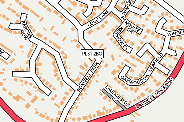 PL31 2BG map - OS OpenMap – Local (Ordnance Survey)