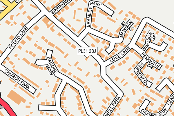 PL31 2BJ map - OS OpenMap – Local (Ordnance Survey)