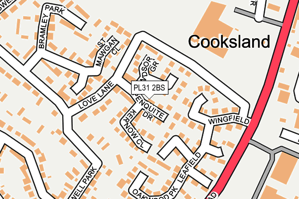 PL31 2BS map - OS OpenMap – Local (Ordnance Survey)