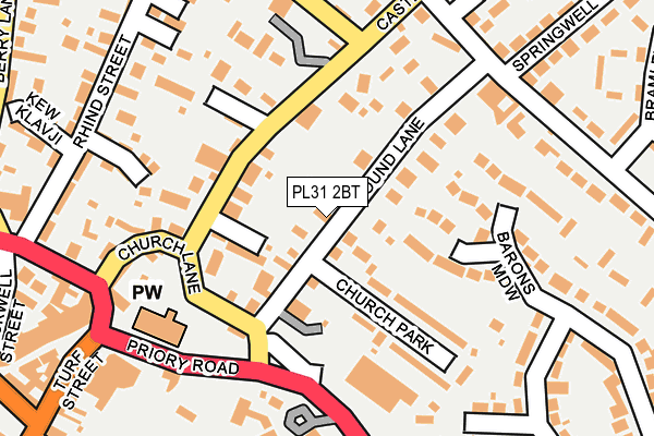 PL31 2BT map - OS OpenMap – Local (Ordnance Survey)