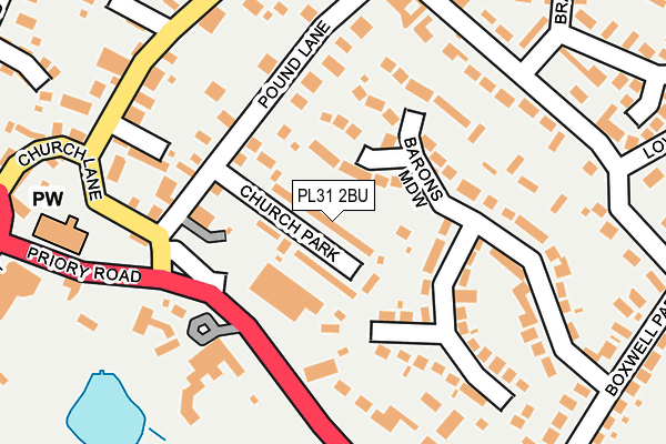 PL31 2BU map - OS OpenMap – Local (Ordnance Survey)