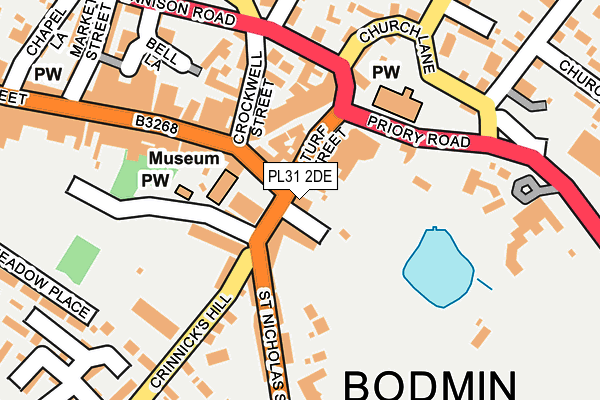 PL31 2DE map - OS OpenMap – Local (Ordnance Survey)