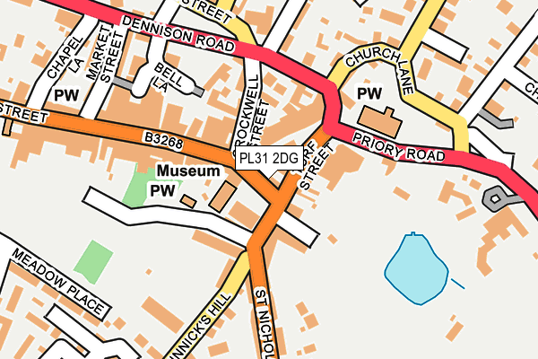 PL31 2DG map - OS OpenMap – Local (Ordnance Survey)