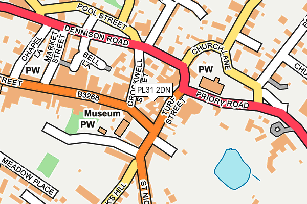 PL31 2DN map - OS OpenMap – Local (Ordnance Survey)
