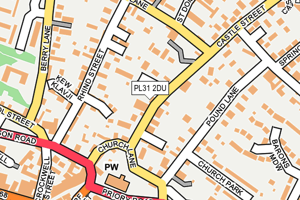 PL31 2DU map - OS OpenMap – Local (Ordnance Survey)