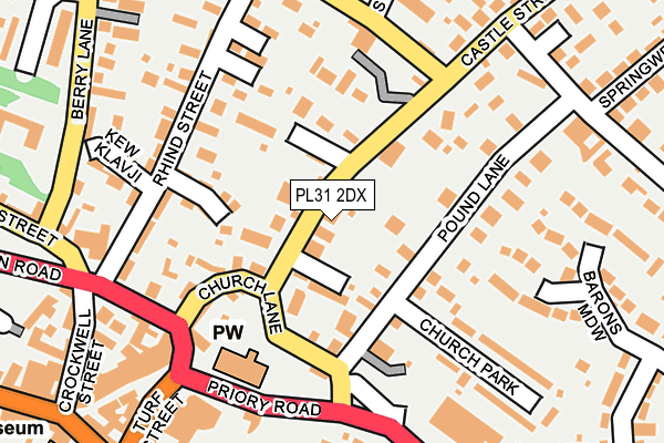 PL31 2DX map - OS OpenMap – Local (Ordnance Survey)