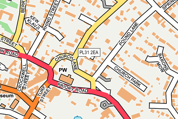 PL31 2EA map - OS OpenMap – Local (Ordnance Survey)