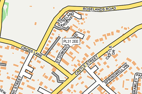 PL31 2EE map - OS OpenMap – Local (Ordnance Survey)