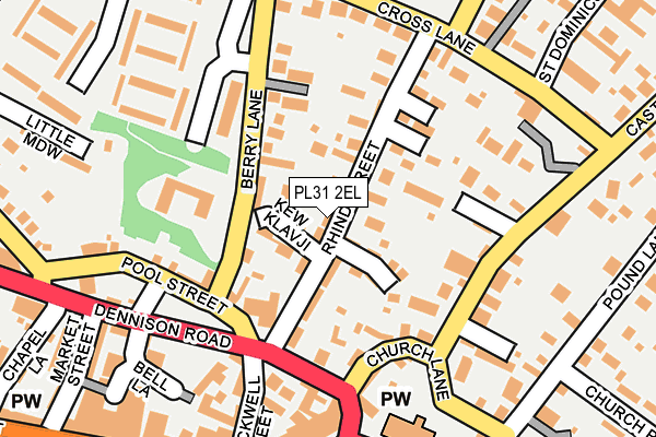 PL31 2EL map - OS OpenMap – Local (Ordnance Survey)