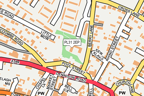 PL31 2EP map - OS OpenMap – Local (Ordnance Survey)