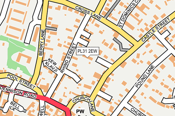 PL31 2EW map - OS OpenMap – Local (Ordnance Survey)