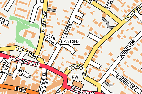 PL31 2FD map - OS OpenMap – Local (Ordnance Survey)