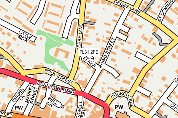 PL31 2FE map - OS OpenMap – Local (Ordnance Survey)