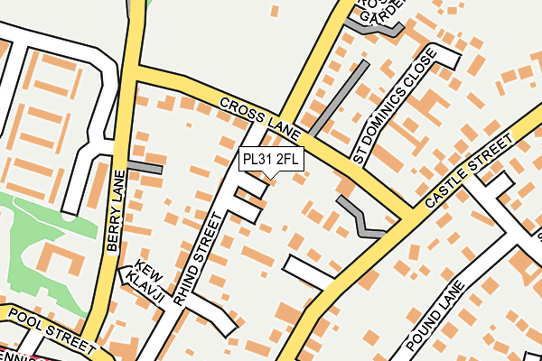 PL31 2FL map - OS OpenMap – Local (Ordnance Survey)