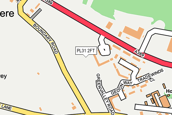 PL31 2FT map - OS OpenMap – Local (Ordnance Survey)