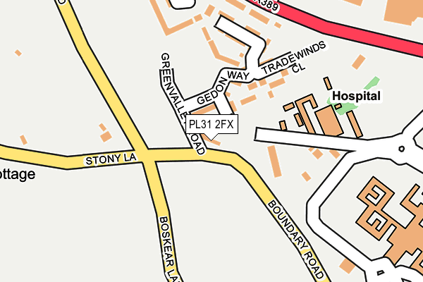 PL31 2FX map - OS OpenMap – Local (Ordnance Survey)