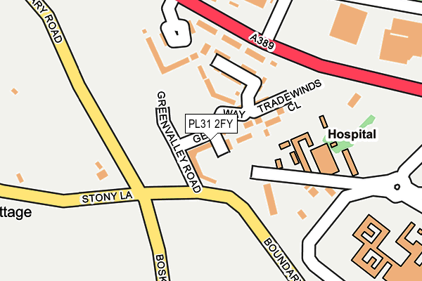 PL31 2FY map - OS OpenMap – Local (Ordnance Survey)