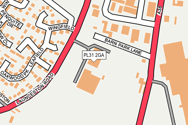 PL31 2GA map - OS OpenMap – Local (Ordnance Survey)