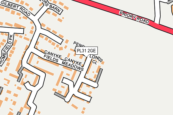 PL31 2GE map - OS OpenMap – Local (Ordnance Survey)