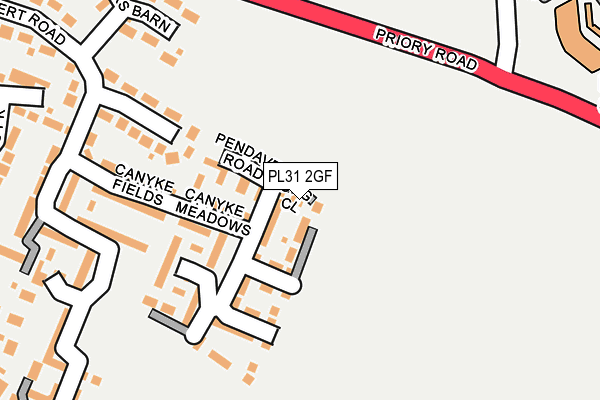 PL31 2GF map - OS OpenMap – Local (Ordnance Survey)