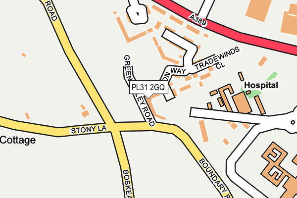 PL31 2GQ map - OS OpenMap – Local (Ordnance Survey)