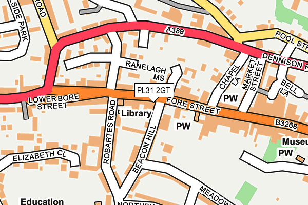 PL31 2GT map - OS OpenMap – Local (Ordnance Survey)