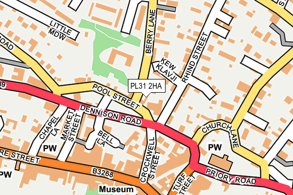 PL31 2HA map - OS OpenMap – Local (Ordnance Survey)