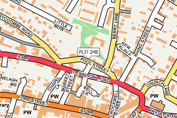 PL31 2HB map - OS OpenMap – Local (Ordnance Survey)