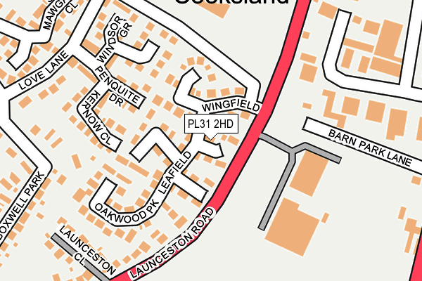 PL31 2HD map - OS OpenMap – Local (Ordnance Survey)